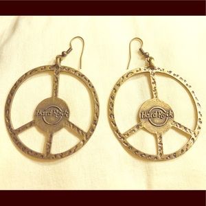Hard Rock Peace Sign Earrings